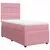 Produktbild 3 för Ramsäng med madrass rosa 90x190 cm sammet
