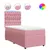 Produktbild 2 för Ramsäng med madrass rosa 90x190 cm sammet