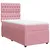 Produktbild 3 för Ramsäng med madrass rosa 90x190 cm sammet