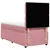 Produktbild 8 för Ramsäng med madrass rosa 90x190 cm sammet