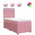 Produktbild 2 för Ramsäng med madrass rosa 90x190 cm sammet
