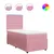 Produktbild 2 för Ramsäng med madrass rosa 90x200 cm sammet