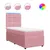 Produktbild 2 för Ramsäng med madrass rosa 90x200 cm sammet