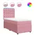 Produktbild 2 för Ramsäng med madrass rosa 90x200 cm sammet