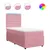 Produktbild 2 för Ramsäng med madrass rosa 100x200 cm sammet