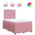 Produktbild 2 för Ramsäng med madrass rosa 120x190 cm sammet