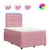 Produktbild 2 för Ramsäng med madrass rosa 120x190 cm sammet