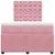 Produktbild 6 för Ramsäng med madrass rosa 120x200 cm sammet