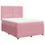 Produktbild 3 för Ramsäng med madrass rosa 140x190 cm sammet