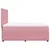 Produktbild 7 för Ramsäng med madrass rosa 140x190 cm sammet