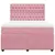 Produktbild 6 för Ramsäng med madrass rosa 140x190 cm sammet