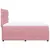 Produktbild 7 för Ramsäng med madrass rosa 140x190 cm sammet