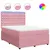 Produktbild 2 för Ramsäng med madrass rosa 140x190 cm sammet