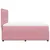 Produktbild 7 för Ramsäng med madrass rosa 140x190 cm sammet