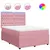 Produktbild 2 för Ramsäng med madrass rosa 140x200 cm sammet