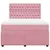 Produktbild 6 för Ramsäng med madrass rosa 140x200 cm sammet