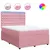 Produktbild 2 för Ramsäng med madrass rosa 140x200 cm sammet