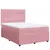 Produktbild 3 för Ramsäng med madrass rosa 160x200 cm sammet