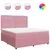 Produktbild 2 för Ramsäng med madrass rosa 180x200 cm sammet