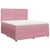 Produktbild 3 för Ramsäng med madrass rosa 180x200 cm sammet