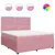 Produktbild 2 för Ramsäng med madrass rosa 180x200 cm sammet