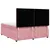 Produktbild 8 för Ramsäng med madrass rosa 180x200 cm sammet