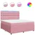 Produktbild 2 för Ramsäng med madrass rosa 180x200 cm sammet