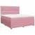 Produktbild 3 för Ramsäng med madrass rosa 180x200 cm sammet