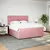 Produktbild 5 för Ramsäng med madrass rosa 180x200 cm sammet