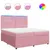 Produktbild 2 för Ramsäng med madrass rosa 200x200 cm sammet