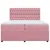 Produktbild 6 för Ramsäng med madrass rosa 200x200 cm sammet