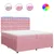 Produktbild 2 för Ramsäng med madrass rosa 200x200 cm sammet