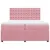 Produktbild 6 för Ramsäng med madrass rosa 200x200 cm sammet