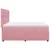 Produktbild 7 för Ramsäng med madrass rosa 200x200 cm sammet