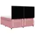 Produktbild 8 för Ramsäng med madrass rosa 200x200 cm sammet
