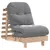 Produktbild 4 för Futonbäddsoffa med madrass 60x206x11 cm massiv furu