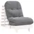 Produktbild 2 för Futonbäddsoffa med madrass vit 60x206x11 cm massiv furu