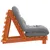 Produktbild 6 för Futonbäddsoffa med madrass vaxad brun 60x206x11 cm massiv furu