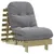 Produktbild 2 för Futonbäddsoffa med madrass 60x206x11 cm impregnerad furu