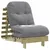 Produktbild 4 för Futonbäddsoffa med madrass 60x206x11 cm impregnerad furu