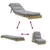 Produktbild 8 för Futonbäddsoffa med madrass 60x206x11 cm impregnerad furu