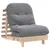 Produktbild 2 för Futonbäddsoffa med madrass 70x206x11 cm massiv furu
