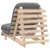 Produktbild 7 för Futonbäddsoffa med madrass 70x206x11 cm massiv furu