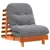 Produktbild 2 för Futonbäddsoffa med madrass vaxad brun 70x206x11 cm massiv furu