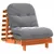 Produktbild 4 för Futonbäddsoffa med madrass vaxad brun 70x206x11 cm massiv furu