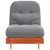 Produktbild 5 för Futonbäddsoffa med madrass vaxad brun 70x206x11 cm massiv furu