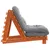 Produktbild 6 för Futonbäddsoffa med madrass vaxad brun 70x206x11 cm massiv furu
