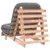 Produktbild 7 för Futonbäddsoffa med madrass 70x206x11 cm massivt douglasträ
