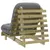 Produktbild 7 för Futonbäddsoffa med madrass 70x206x11 cm impregnerad furu