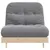 Produktbild 5 för Futonbäddsoffa med madrass 80x206x11 cm massiv furu